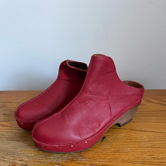 Sergio Tomani Leather Clogs Florida Rojo Size EU 40 - Picture 3 of 5
